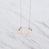 Birthstone Name Plate - Old English