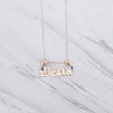 Birthstone Name Plate - Old English