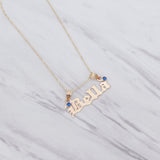 Birthstone Name Plate - Old English