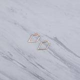 Diamond Shaped Hoop Earrings
