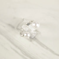 White Gold Open Pearl Ring