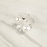 White Gold Open Pearl Ring