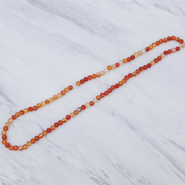 Bead Necklace - Tangerine