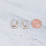 Mini Croissant Oval Hoop Earrings