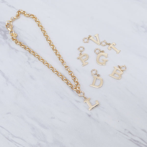 Letter Charm Pendant