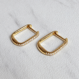 Pavé Diamond U Clip Earrings