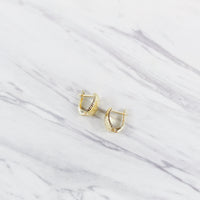 Chubby Diamond Cut Clip Earrings