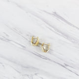 Chubby Diamond Cut Clip Earrings
