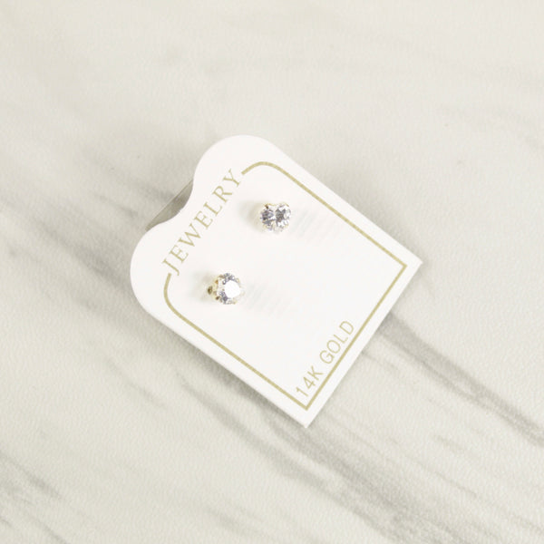 Mini Heart Stone Earrings