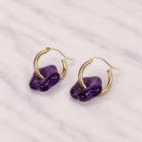 Flower Gemstone Earrings