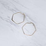 Octagon Hoop Earrings