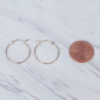 Slim Simple Hoop Earrings