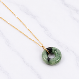 Marble Jade Disc Necklace