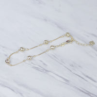 Diamond Cut Station Ball Bracelet