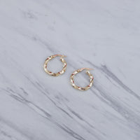Mini Chunky Twist Hoop Earrings