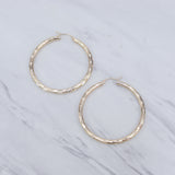 Diamond Cut Chunky Hoop Earrings