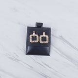 Braided Mesh Stud Earrings - Square