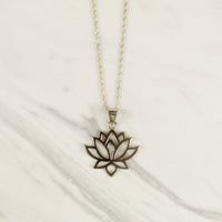 Simple Lotus Flower Necklace