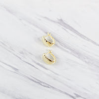 Chubby Diamond Cut Clip Earrings