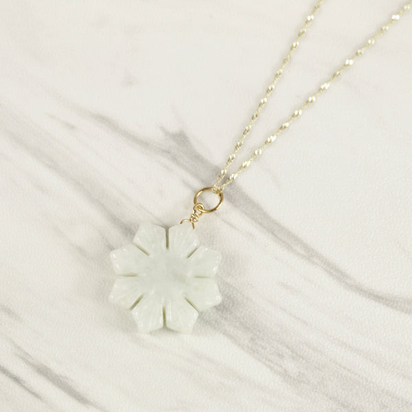 Filipino Sun White Jade Necklace