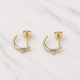 Pavé Diamond Crossover Earrings