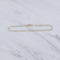 Diamond Cut Figaro Bracelet