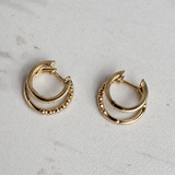 Chunky Double Layer Diamond Earrings