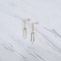 Paper Clip Dangling Earrings