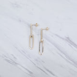 Paper Clip Dangling Earrings