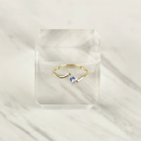 Blue Heart Stone Ring