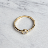 Classic Bezel Solitaire Diamond Ring