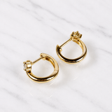 Single Diamond Swirl Earrings