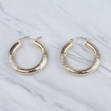 Fancy Dome Hoop Earrings