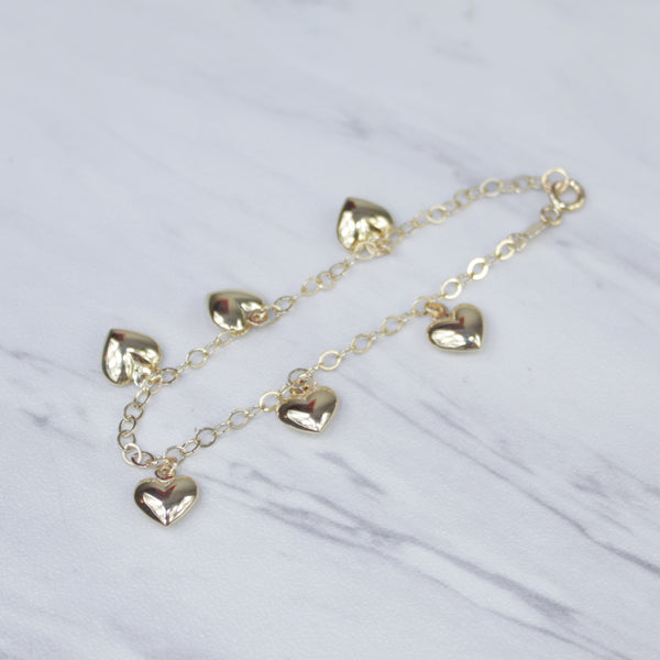 Heart Charm Baby Bracelet