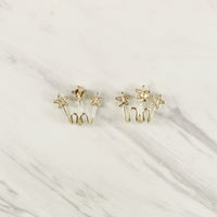 Tri Falling Star Earrings