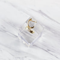 Slim Diamond Cut Clip Earrings