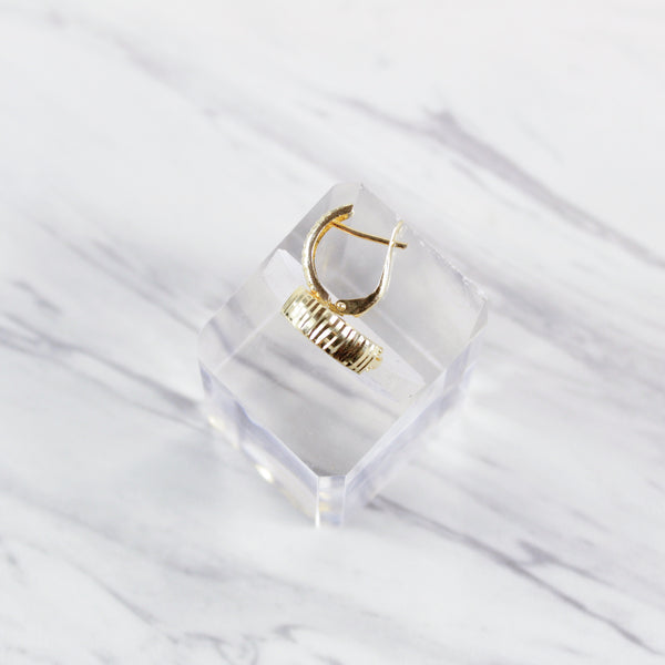 Slim Diamond Cut Clip Earrings