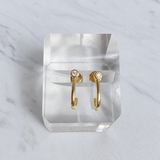 Solitaire Curve Earrings