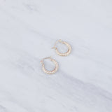 Mini Gold Nugget Hoop Earrings