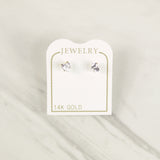 Mini Heart Stone Earrings