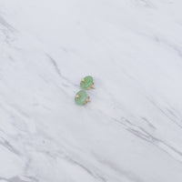 Disc Jade Backing with Ball Earrings