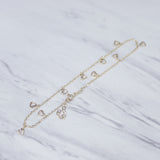 Open Heart Charm Anklet