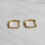 Pavé Diamond U Clip Earrings