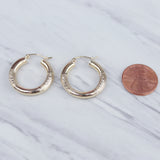 Fancy Dome Hoop Earrings