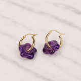 Flower Gemstone Earrings