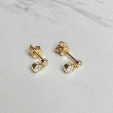 Mini Diamond Drop Earrings