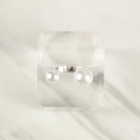 White Gold Open Pearl Ring