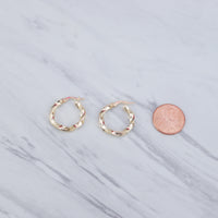 Mini Chunky Twist Hoop Earrings
