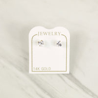 Mini Heart Stone Earrings