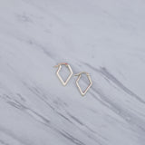 Diamond Shaped Hoop Earrings